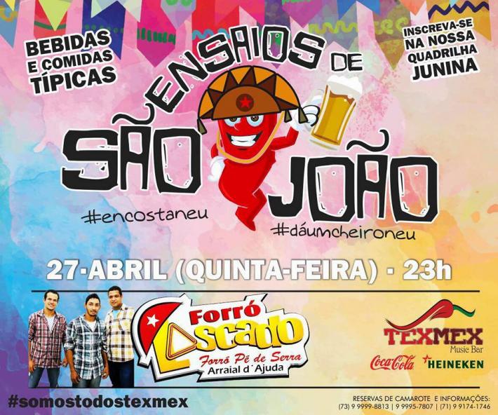 Cartaz   TexMex Music Bar - Rua du Mucug, 250, Quinta-feira 27 de Abril de 2017