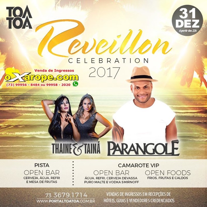 Cartaz   Complexo de Lazer Ta Ta - Praia de Taperapuan, Sábado 31 de Dezembro de 2016