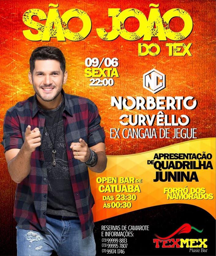 Cartaz   TexMex Music Bar - Rua du Mucug, 250, Sexta-feira 9 de Junho de 2017