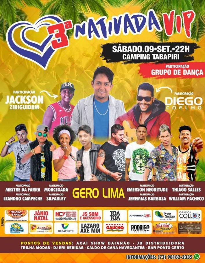 Cartaz   Camping Tabapiri - BR-367, Km 61.5, Sábado 9 de Setembro de 2017