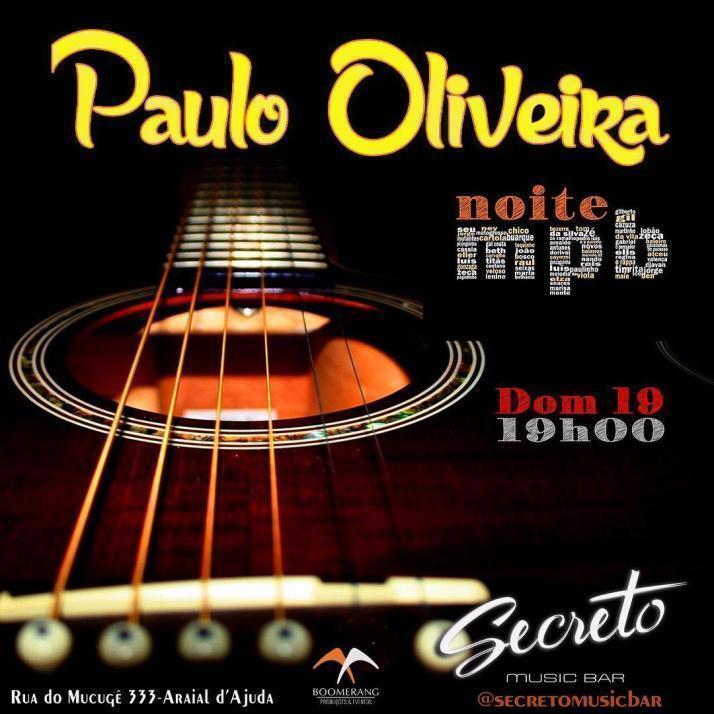 Cartaz   Secreto Music Bar - Rua do Mucug 233 - Shopping d'Ajuda, Domingo 19 de Novembro de 2017