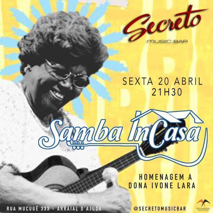 Cartaz   Secreto Music Bar - Rua do Mucug 233 - Shopping d'Ajuda, Sexta-feira 20 de Abril de 2018