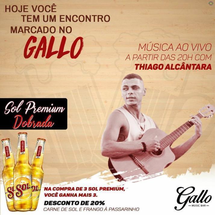 Cartaz   Recanto do Gallo - Rua 2 de julho, 20B - Casa da Lenha, Quinta-feira 10 de Maio de 2018