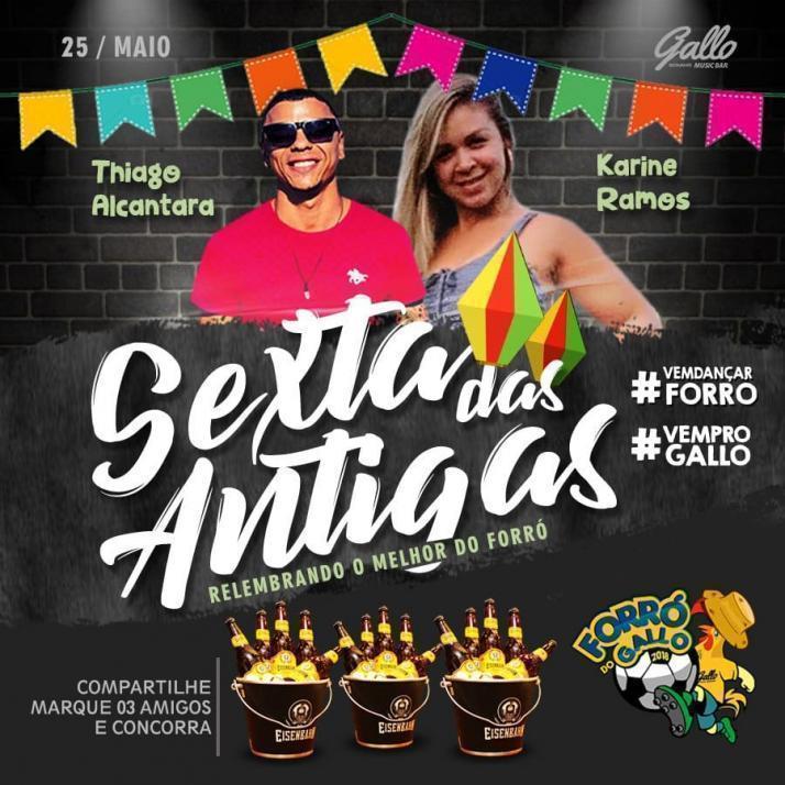 Cartaz   Recanto do Gallo - Rua 2 de julho, 20B - Casa da Lenha, Sexta-feira 25 de Maio de 2018