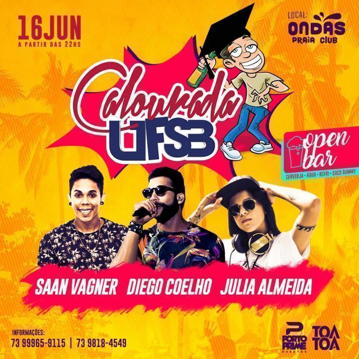 Cartaz   Ondas Praia Club - Ta-Ta Lounge - Praia de Taperapuan, Sábado 16 de Junho de 2018