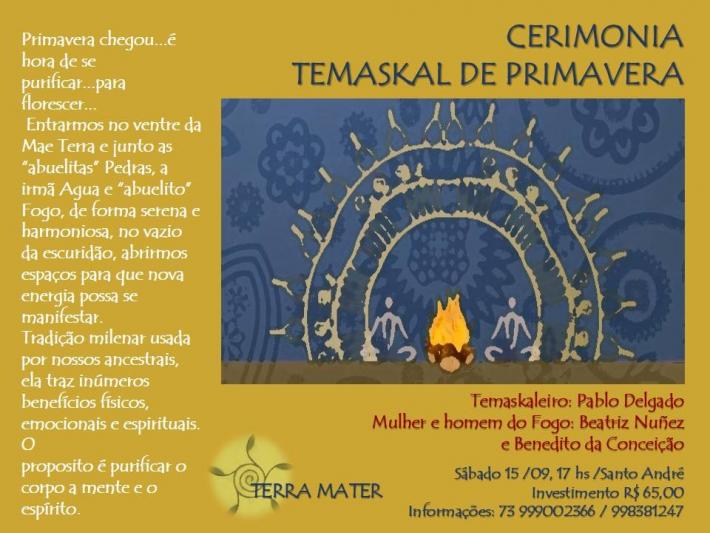 Cartaz   TERRA MATER Centro de Desenvolvimento Humano -  caminho a Ponto Central, Sábado 15 de Setembro de 2018