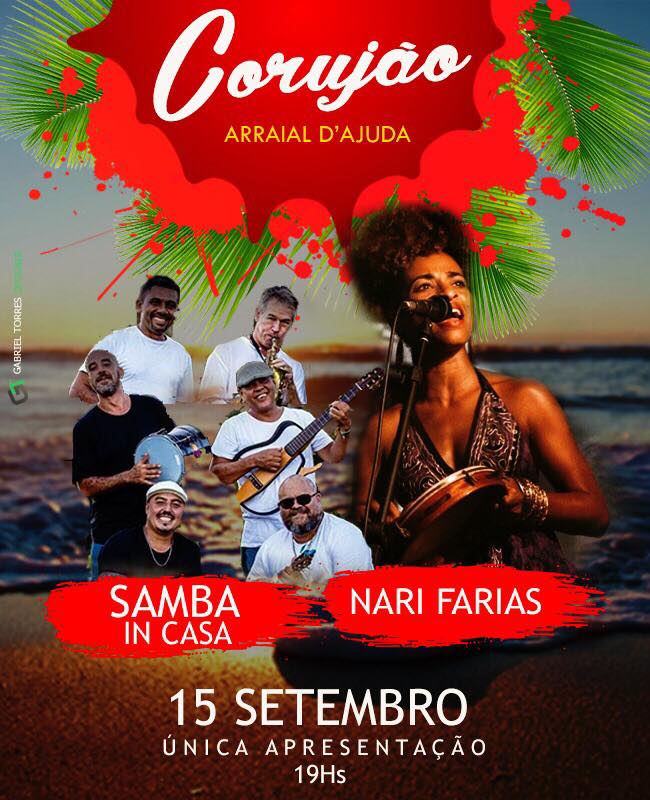 Cartaz   Corujo - Estrada da Balsa, 1813 - Praia de Araape, Sábado 15 de Setembro de 2018