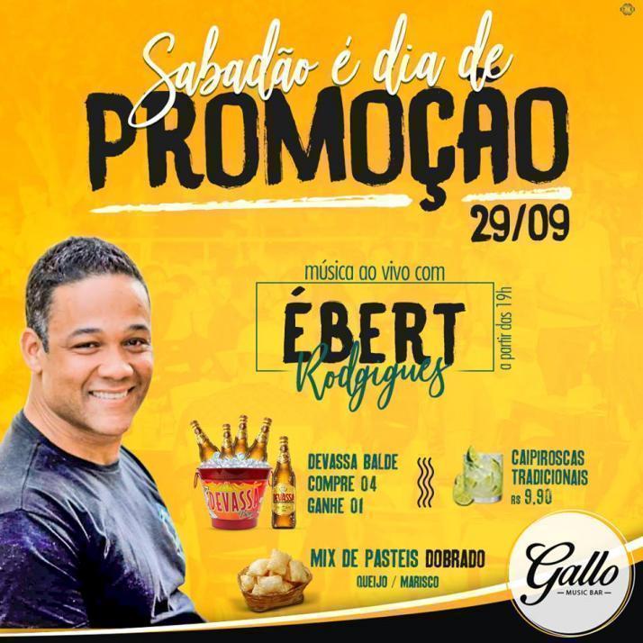 Cartaz   Gallo Music Bar - Rua 2 de julho, 20B, Sábado 29 de Setembro de 2018