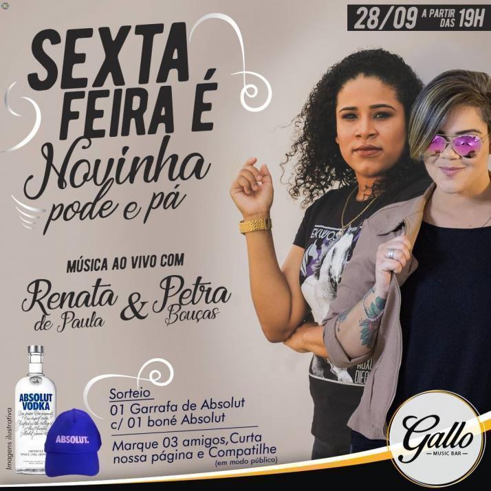 Cartaz   Gallo Music Bar - Rua 2 de julho, 20B, Sexta-feira 28 de Setembro de 2018