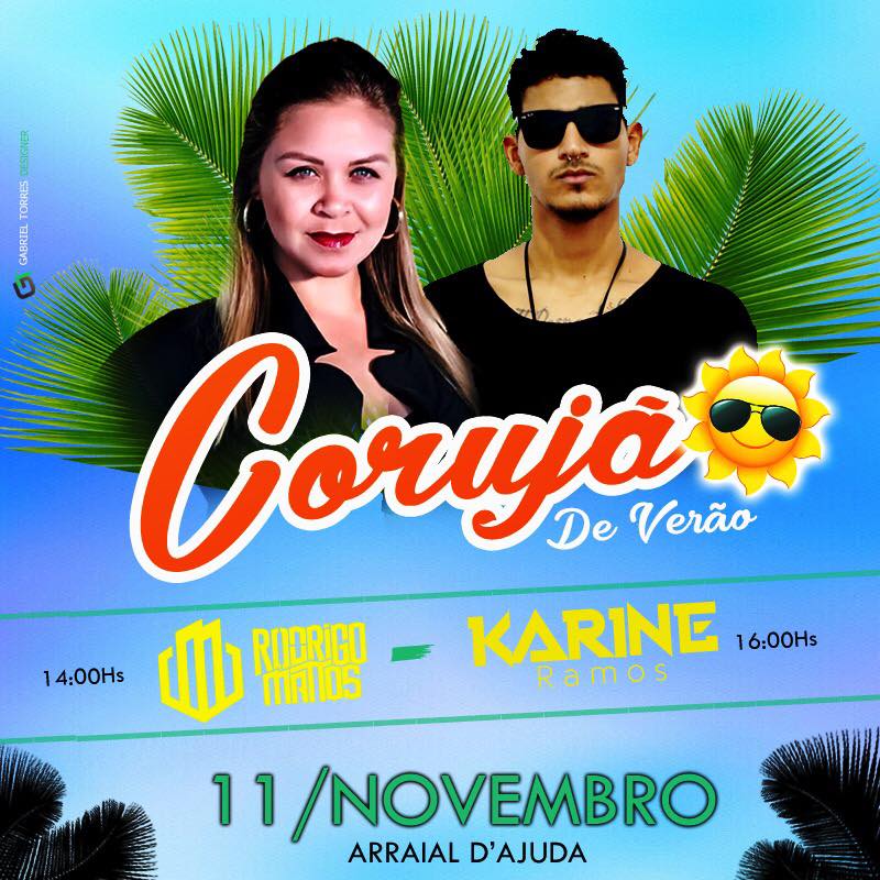 Cartaz   Corujo - Estrada da Balsa, 1813 - Praia de Araape, Domingo 11 de Novembro de 2018