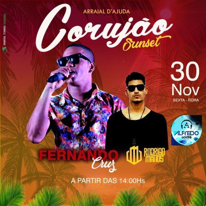 Cartaz   Corujo - Estrada da Balsa, 1813 - Praia de Araape, Sexta-feira 30 de Novembro de 2018