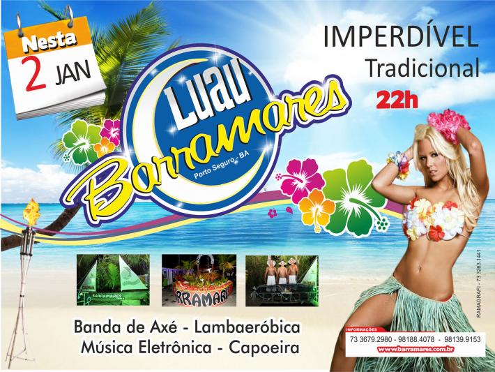 Cartaz   Barramares - Av. Beira Mar - Praia de Taperapuan, Quarta-feira 2 de Janeiro de 2019