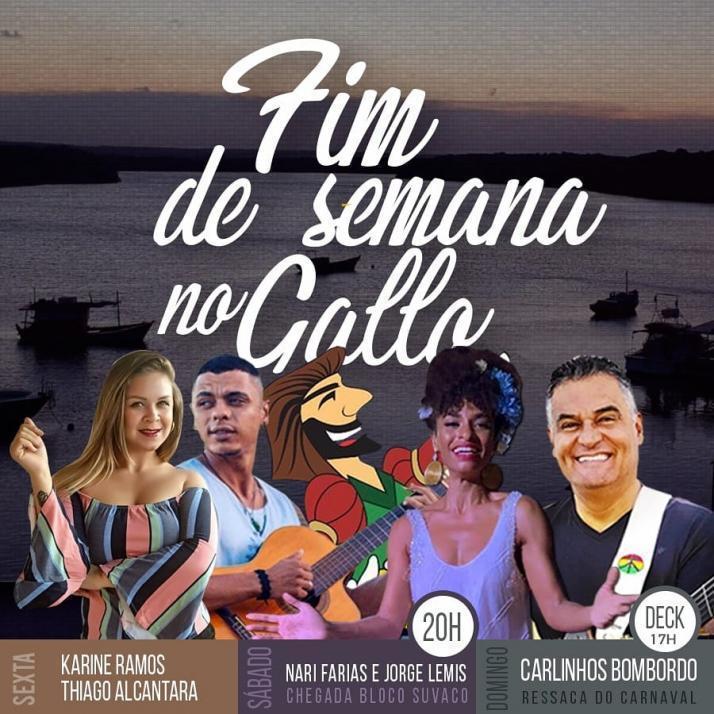 Cartaz   Gallo Music Bar - Rua 2 de julho, 20B, Sexta-feira 8 de Março de 2019