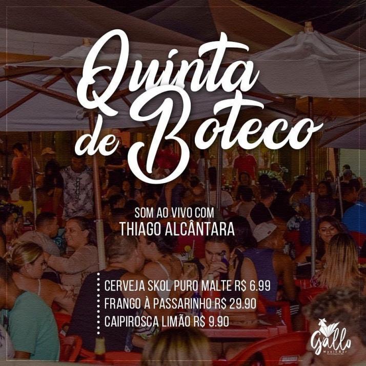 Cartaz   Recanto do Gallo - Rua 2 de julho, 20B - Casa da Lenha, Quinta-feira 28 de Março de 2019