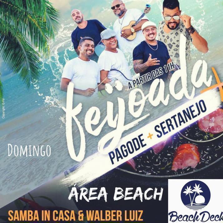 Cartaz   Cabana Area Beach -  Avenida Beira Mar 6900 - Praia de Taperapuan, Domingo 28 de Abril de 2019