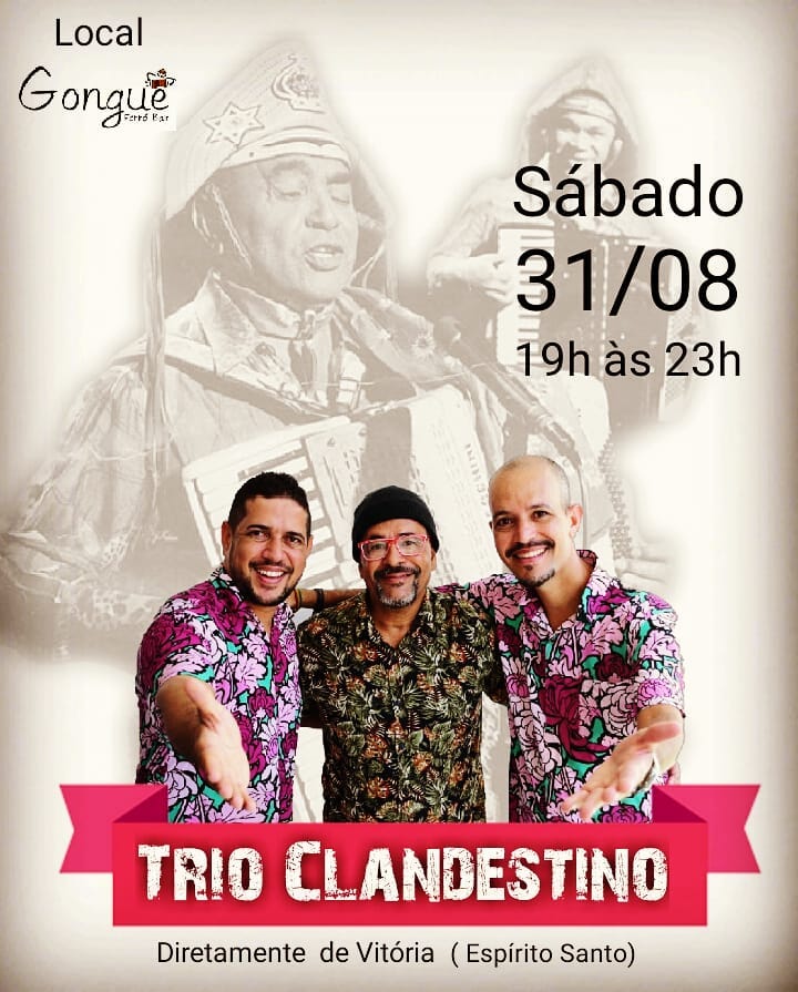 Cartaz   Gongu Forr Bar - Rua Carlos Alberto Parracho, Sábado 31 de Agosto de 2019