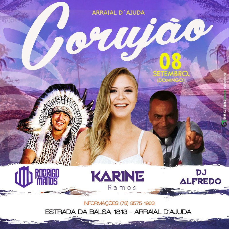 Cartaz   Corujo - Estrada da Balsa, 1813 - Praia de Araape, Domingo 8 de Setembro de 2019