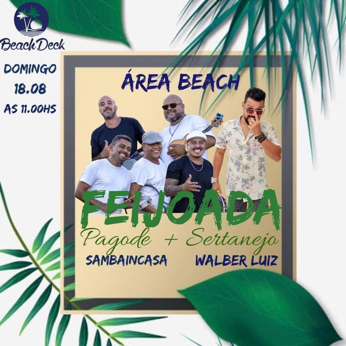 Cartaz   Cabana Area Beach -  Avenida Beira Mar 6900 - Praia de Taperapuan, Domingo 18 de Agosto de 2019