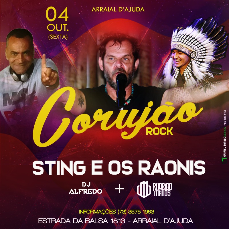 Cartaz   Corujo - Estrada da Balsa, 1813 - Praia de Araape, Sexta-feira 4 de Outubro de 2019