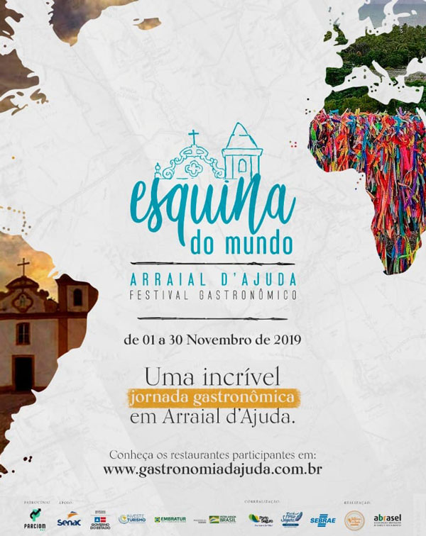 Cartaz   restaurantes de Arraial d'Ajuda, Do dia 1° ao dia 30/11/2019