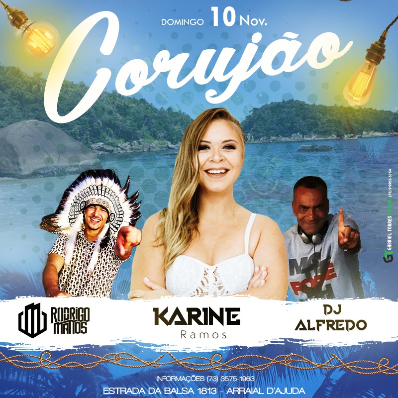 Cartaz   Corujo - Estrada da Balsa, 1813 - Praia de Araape, Domingo 10 de Novembro de 2019