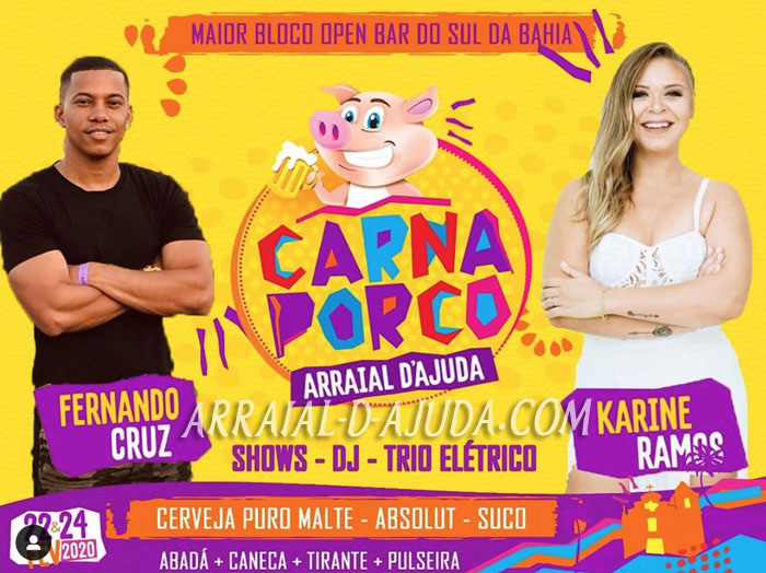 Cartaz   Carnajuda 2020 - Praa So Brs - Rua do Mucug, Sábado 22 de Fevereiro de 2020