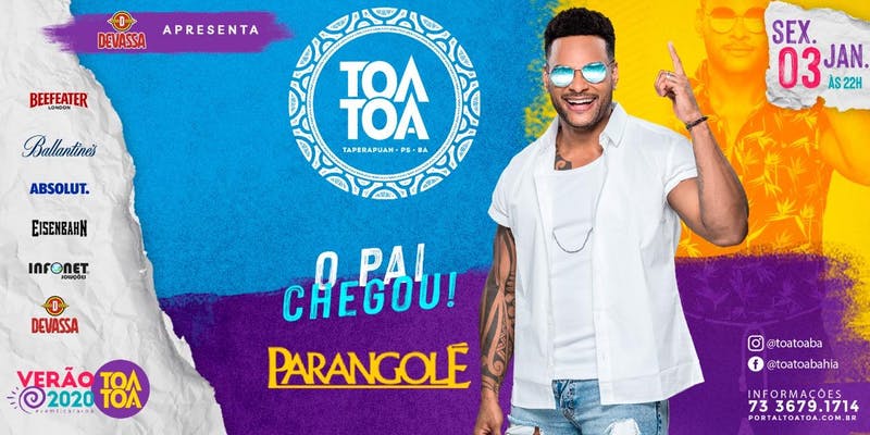 Cartaz   Complexo de Lazer Ta Ta - Praia de Taperapuan, Sexta-feira 3 de Janeiro de 2020