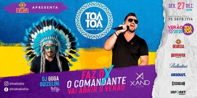 Cartaz   Complexo de Lazer Ta Ta - Praia de Taperapuan, Sexta-feira 27 de Dezembro de 2019