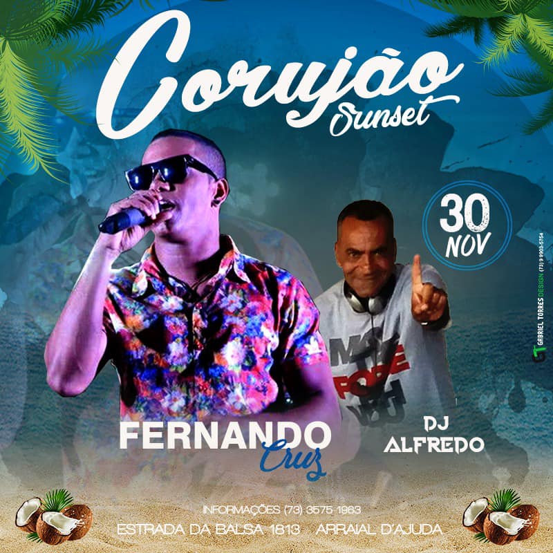 Cartaz   Corujo - Estrada da Balsa, 1813 - Praia de Araape, Sábado 30 de Novembro de 2019