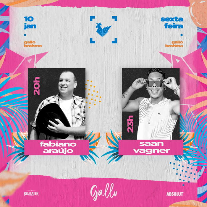 Cartaz   Gallo Music Bar - Rua 2 de julho, 20B - Casa da Lenha, Sexta-feira 10 de Janeiro de 2020