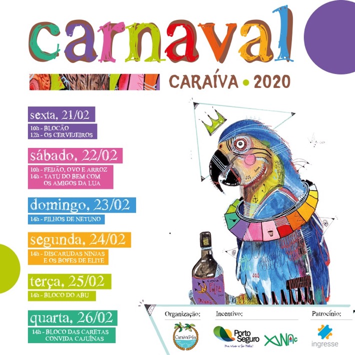 Cartaz   Carava Folia - Tapiocaria Carava, Sexta-feira 21 de Fevereiro de 2020