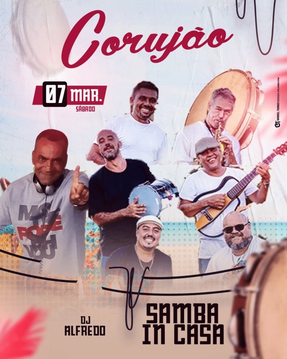 Cartaz   Corujo - Estrada da Balsa, 1813 - Praia de Araape, Sábado 7 de Março de 2020