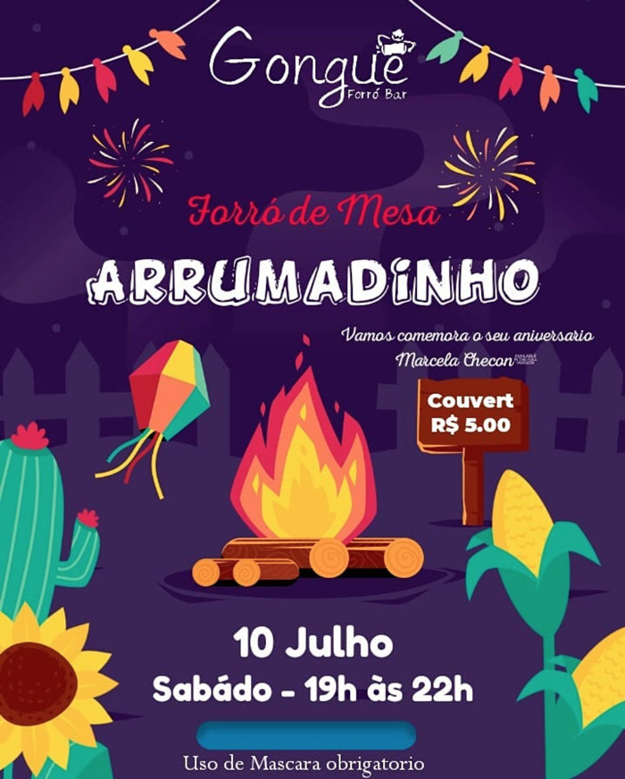 Cartaz   Gongu Forr Bar - Rua Carlos Alberto Parracho, Sábado 10 de Julho de 2021