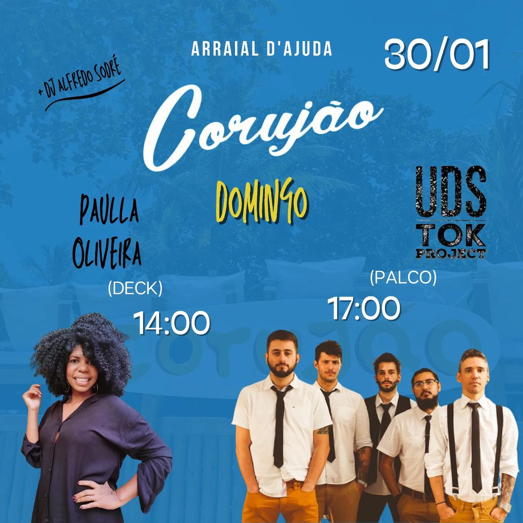 Cartaz   Corujo - Estrada da Balsa, 1813 - Praia de Araape, Domingo 30 de Janeiro de 2022