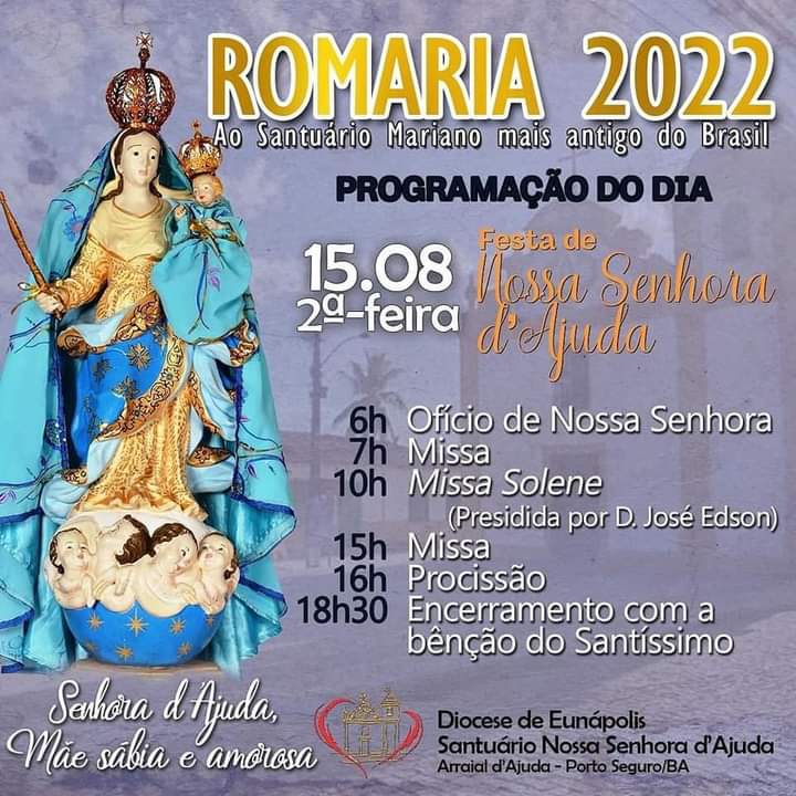 Cartaz   Santurio Nossa Senhora d'Ajuda - Praa da Igreja, Do dia 6 ao dia 15/8/2022