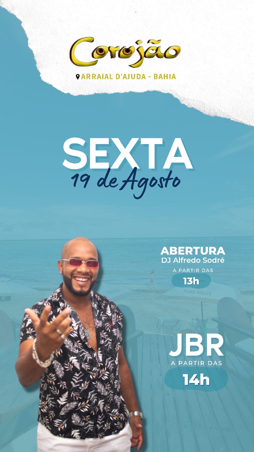 Cartaz   Corujo - Estrada da Balsa, 1813 - Praia de Araape, Sexta-feira 19 de Agosto de 2022