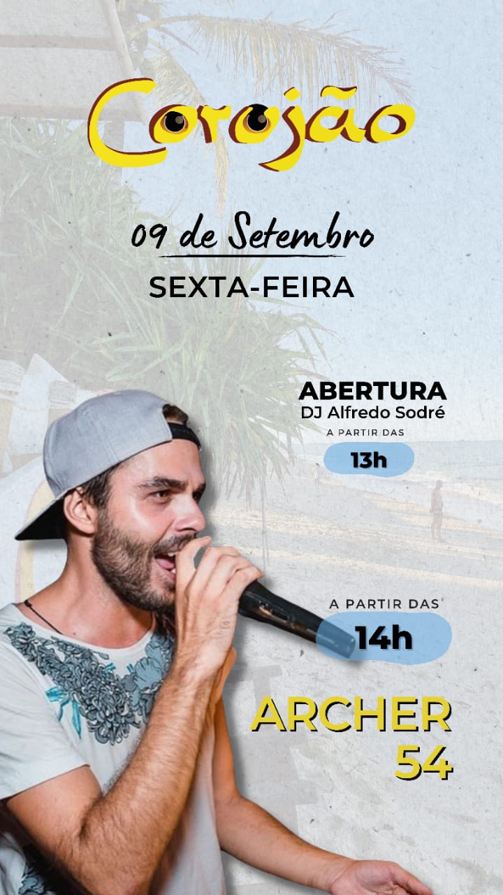 Cartaz   Corujo - Estrada da Balsa, 1813 - Praia de Araape, Sexta-feira 9 de Setembro de 2022