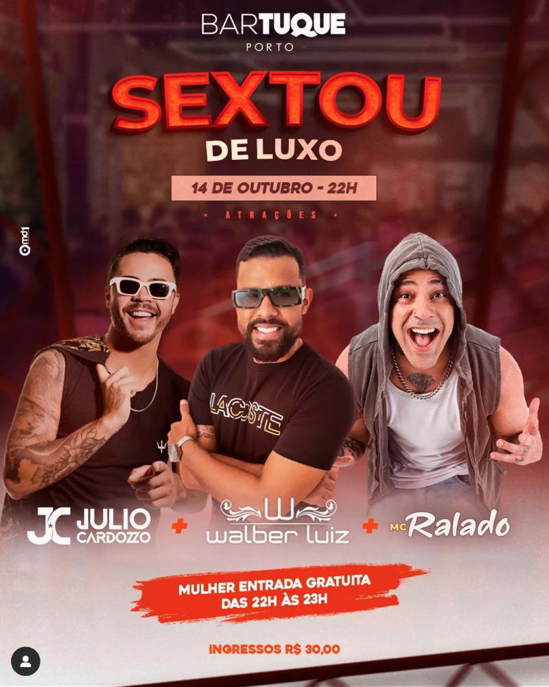 Cartaz   Bartuque - Av. do Descobrimento, 151, Sexta-feira 14 de Outubro de 2022