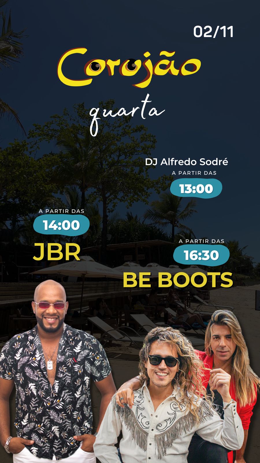 Cartaz   Corujo - Estrada da Balsa, 1813 - Praia de Araape, Quarta-feira 2 de Novembro de 2022