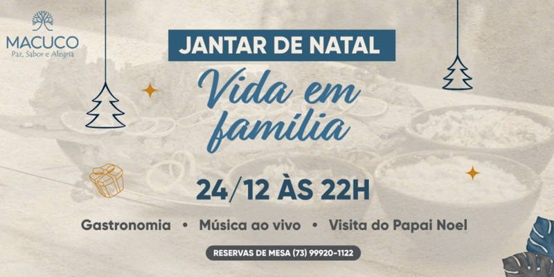 Cartaz   Cabana Macuco - Avenida Beira Mar, 50 - Praia do Mut, Sábado 24 de Dezembro de 2022