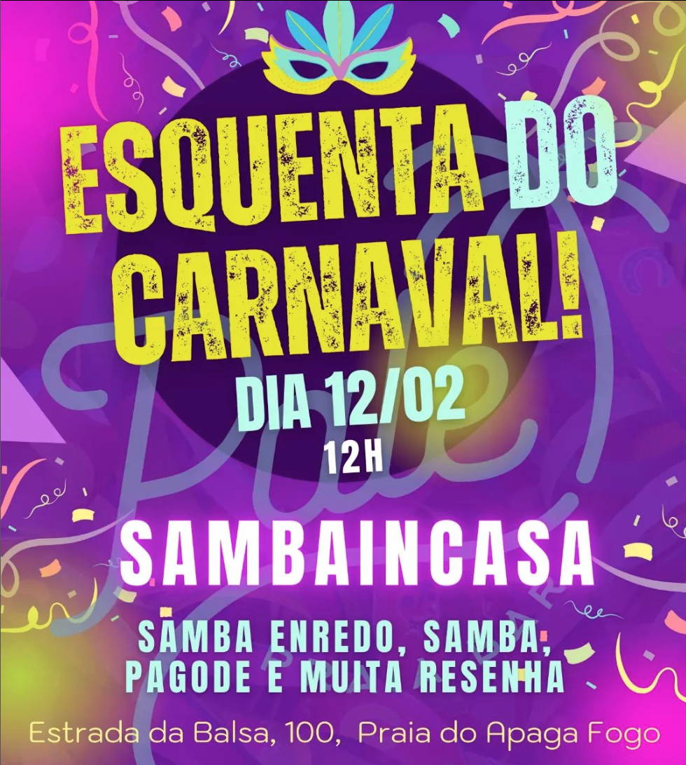 Cartaz   Pale Praia Bar - Estrada da Balsa, 100, Domingo 12 de Fevereiro de 2023