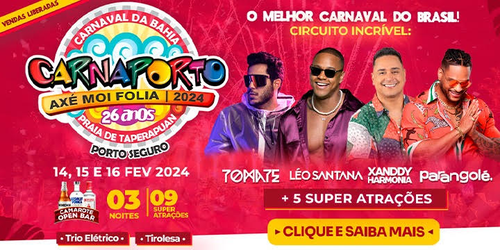 Venda de ingressos para Carnaval Porto Seguro 2024 no Ax Moi