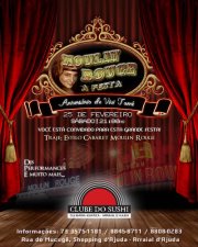 Cartaz   Clube do Sushi - Rua do Mucug - Shopping d'Ajuda, Sábado 25 de Fevereiro de 2012