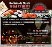 Cartaz   Clube do Sushi - Shopping d'Ajuda, Estrada do Mucug, Sexta-feira 3 de Agosto de 2012