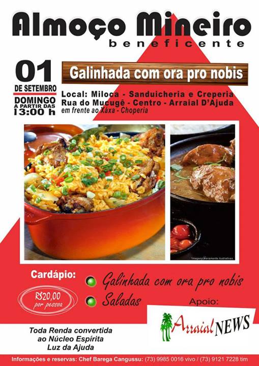 Cartaz   Miloca Crepes e Hambrgueres - Rua du Mucug, 250, Domingo 1 de Setembro de 2013