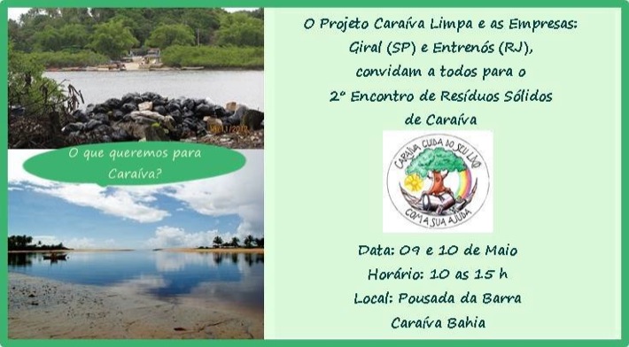 Cartaz   Pousada da Barra - Praia de Carava, Do dia 9 ao dia 10/5/2014