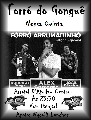 Cartaz   Gongu Bar - Rua Carlos Alberto Parracho, Quinta-feira 3 de Julho de 2014
