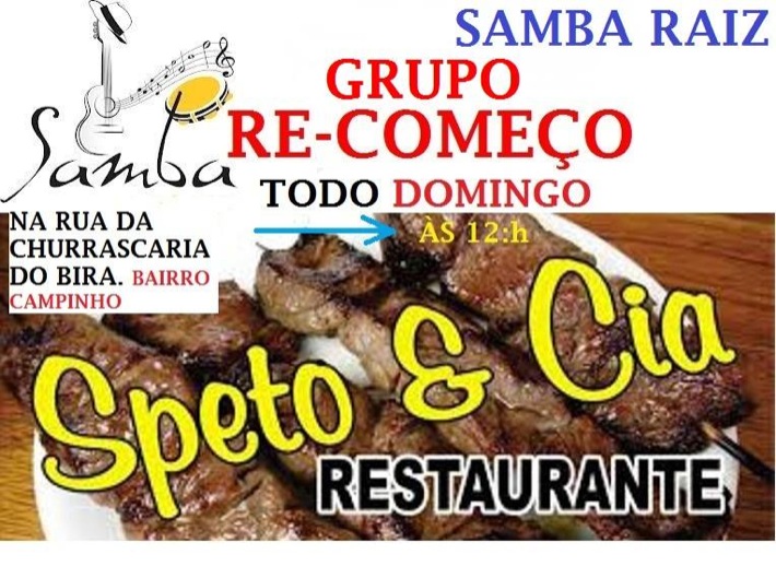 Cartaz   Restaurante Speto e Cia - Rua da Churrascaria do Bira - Bairro Campinho, Domingo 18 de Maio de 2014