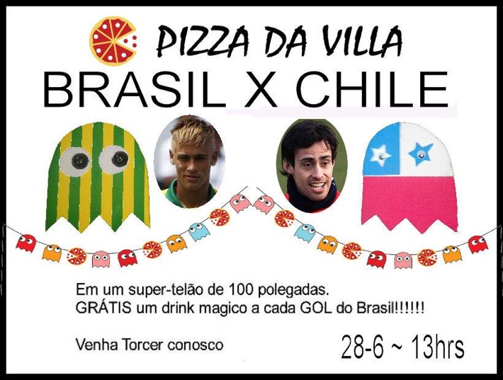 Cartaz   Pizza da Villa - Alameda dos Oitis, 50, Sábado 28 de Junho de 2014