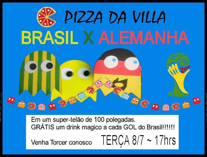 Cartaz   Pizza da Villa - Alameda dos Oitis, 50, Terça-feira 8 de Julho de 2014